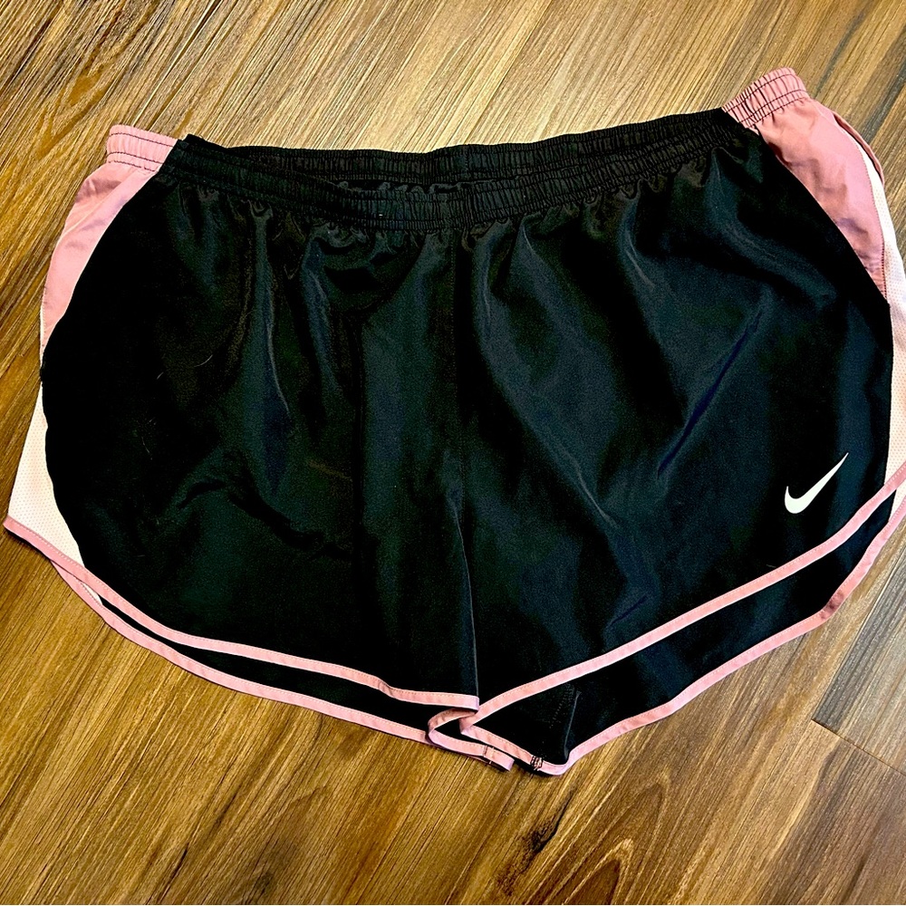Nike Women's Athletic Shorts Black with Pink Trim